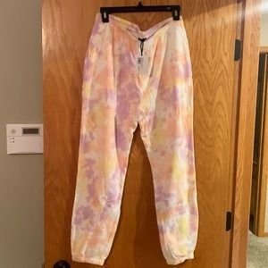 WSLY marble tie dye sweatpants